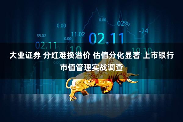 大业证券 分红难换溢价 估值分化显著 上市银行市值管理实战调查